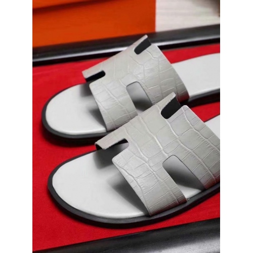 Cheap Hermes Slippers For Men #434885 Replica Wholesale [$52.00 USD] [ITEM#434885] on Replica Hermes Slippers