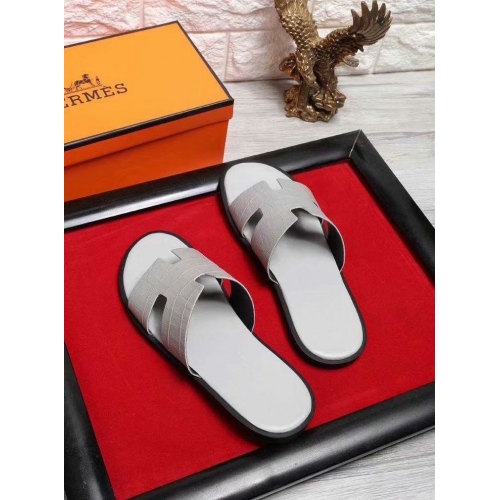 Cheap Hermes Slippers For Men #434885 Replica Wholesale [$52.00 USD] [ITEM#434885] on Replica Hermes Slippers