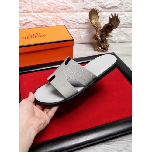 Cheap Hermes Slippers For Men #434885 Replica Wholesale [$52.00 USD] [ITEM#434885] on Replica Hermes Slippers