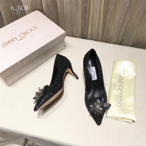 Cheap Jimmy Choo High-Heeled Shoes For Women #436566 Replica Wholesale [$91.00 USD] [ITEM#436566] on Replica Jimmy Choo High-Heeled Shoes