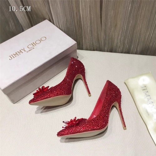 Cheap Jimmy Choo High-Heeled Shoes For Women #436572 Replica Wholesale [$91.00 USD] [ITEM#436572] on Replica Jimmy Choo High-Heeled Shoes