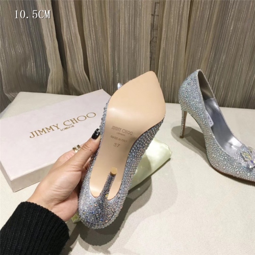 Cheap Jimmy Choo High-Heeled Shoes For Women #436582 Replica Wholesale [$91.00 USD] [ITEM#436582] on Replica Jimmy Choo High-Heeled Shoes