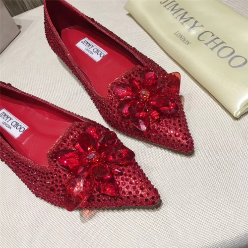 Cheap Jimmy Choo Flat Shoes For Women #436600 Replica Wholesale [$91.00 USD] [ITEM#436600] on Replica Jimmy Choo Fashion Shoes