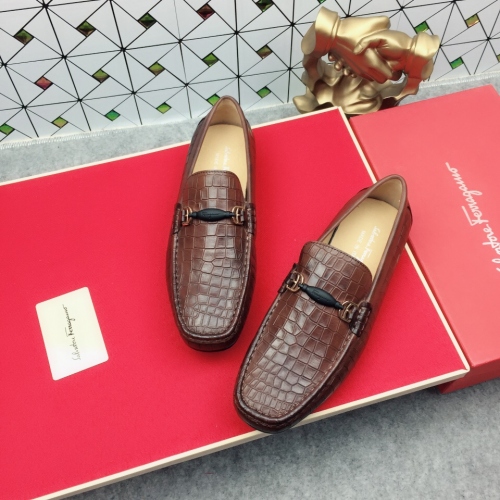 Cheap Salvatore Ferragamo SF Leather Shoes For Men #438855 Replica Wholesale [$69.00 USD] [ITEM#438855] on Replica Salvatore Ferragamo Leather Shoes