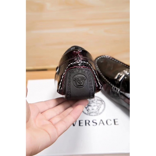 Cheap Versace Leather Shoes For Men #441856 Replica Wholesale [$80.60 USD] [ITEM#441856] on Replica Versace Leather Shoes