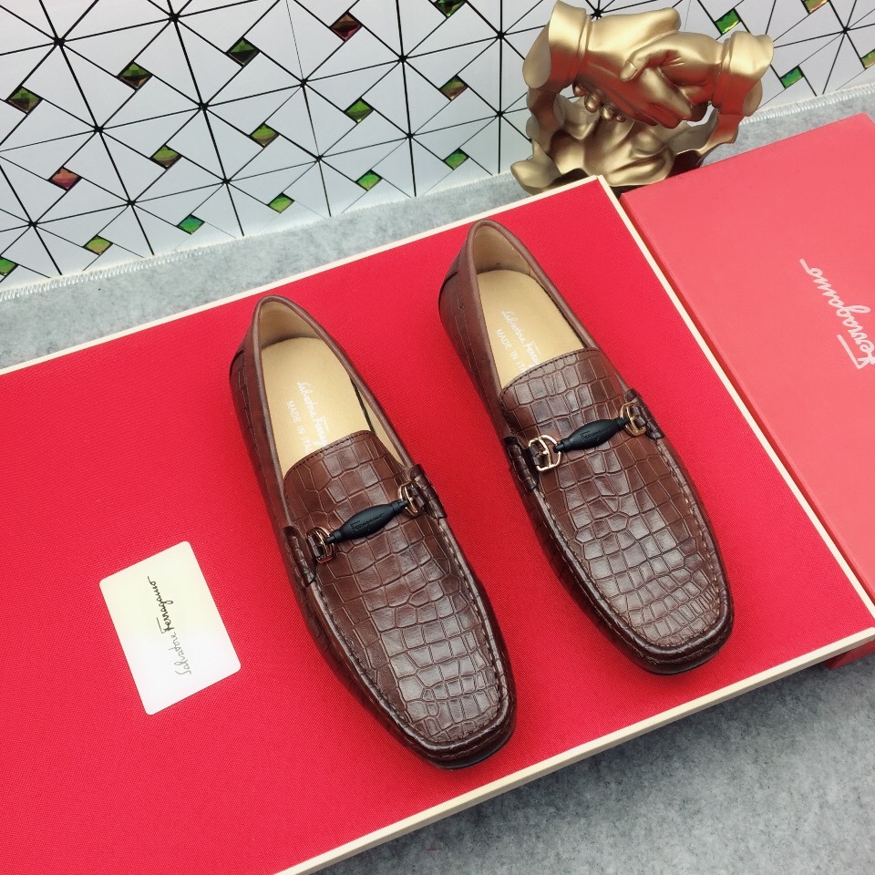 Cheap Salvatore Ferragamo SF Leather Shoes For Men #438855 Replica ...