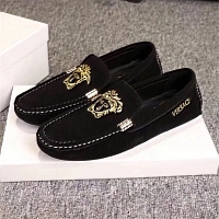 Cheap Versace Leather Shoes For Men #441875 Replica Wholesale [$80.60 USD] [ITEM#441875] on Replica Versace Leather Shoes