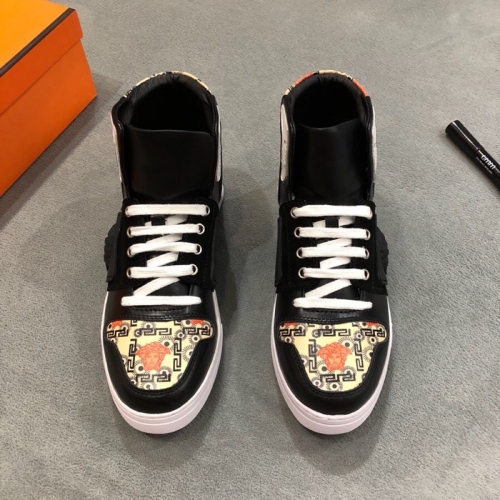 Cheap Versace High Tops Shoes For Men #446832 Replica Wholesale [$85.00 USD] [ITEM#446832] on Replica Versace High Tops Shoes