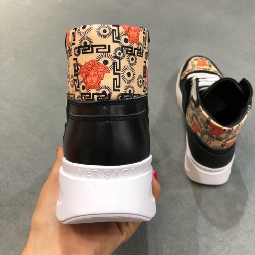 Cheap Versace High Tops Shoes For Men #446832 Replica Wholesale [$85.00 USD] [ITEM#446832] on Replica Versace High Tops Shoes