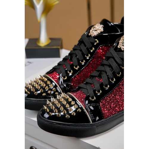 Cheap Versace High Tops Shoes For Men #447648 Replica Wholesale [$85.00 USD] [ITEM#447648] on Replica Versace High Tops Shoes