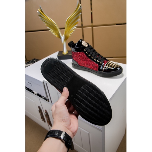 Cheap Versace High Tops Shoes For Men #447648 Replica Wholesale [$85.00 USD] [ITEM#447648] on Replica Versace High Tops Shoes