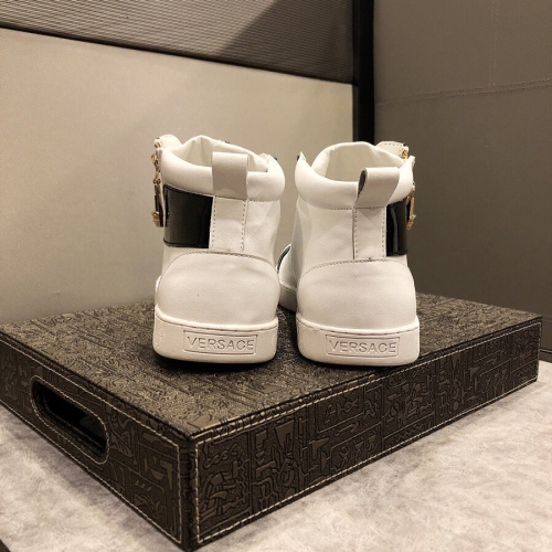 Cheap Versace High Tops Shoes For Men #447657 Replica Wholesale [$80.00 USD] [ITEM#447657] on Replica Versace High Tops Shoes