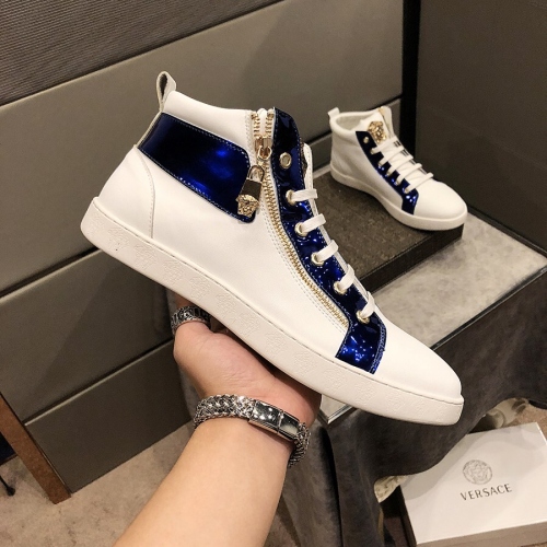 Cheap Versace High Tops Shoes For Men #447658 Replica Wholesale [$80.00 USD] [ITEM#447658] on Replica Versace High Tops Shoes