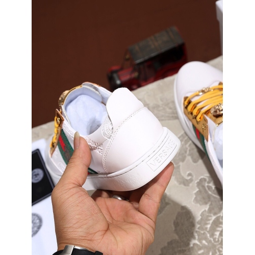 Cheap Versace Casual Shoes For Men #447664 Replica Wholesale [$78.00 USD] [ITEM#447664] on Replica Versace Flat Shoes