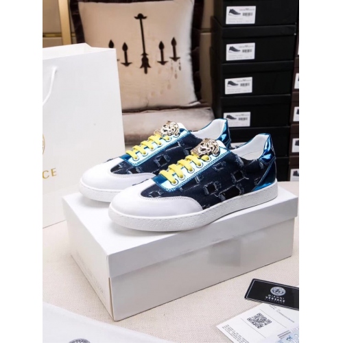 Cheap Versace Casual Shoes For Men #447666 Replica Wholesale [$78.00 USD] [ITEM#447666] on Replica Versace Flat Shoes