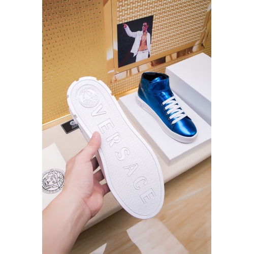 Cheap Versace High Tops Shoes For Men #447671 Replica Wholesale [$79.00 USD] [ITEM#447671] on Replica Versace High Tops Shoes