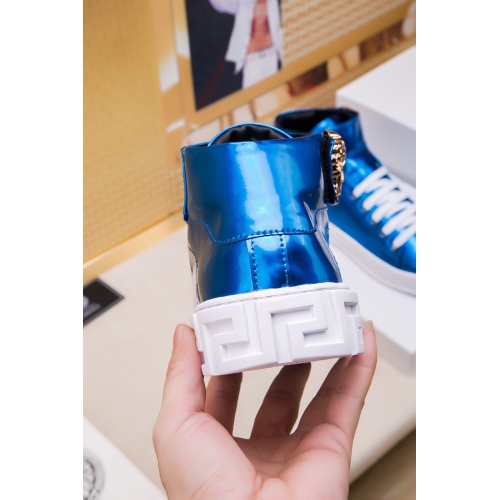 Cheap Versace High Tops Shoes For Men #447671 Replica Wholesale [$79.00 USD] [ITEM#447671] on Replica Versace High Tops Shoes