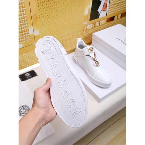 Cheap Versace High Tops Shoes For Men #447672 Replica Wholesale [$79.00 USD] [ITEM#447672] on Replica Versace High Tops Shoes
