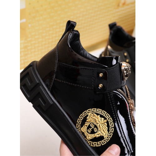 Cheap Versace High Tops Shoes For Men #447673 Replica Wholesale [$79.00 USD] [ITEM#447673] on Replica Versace High Tops Shoes