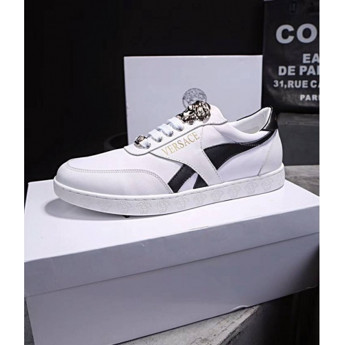 Cheap Versace Casual Shoes For Men #448610 Replica Wholesale [$89.00 USD] [ITEM#448610] on Replica Versace Flat Shoes
