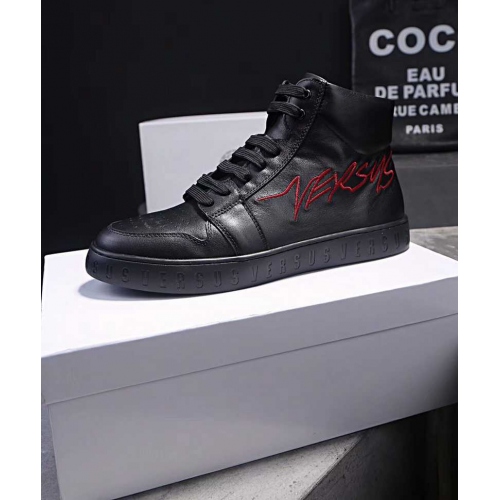 Cheap Versace High Tops Shoes For Men #448612 Replica Wholesale [$98.00 USD] [ITEM#448612] on Replica Versace High Tops Shoes