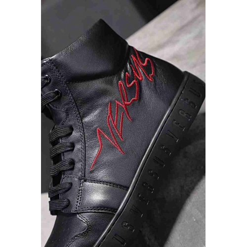 Cheap Versace High Tops Shoes For Men #448612 Replica Wholesale [$98.00 USD] [ITEM#448612] on Replica Versace High Tops Shoes