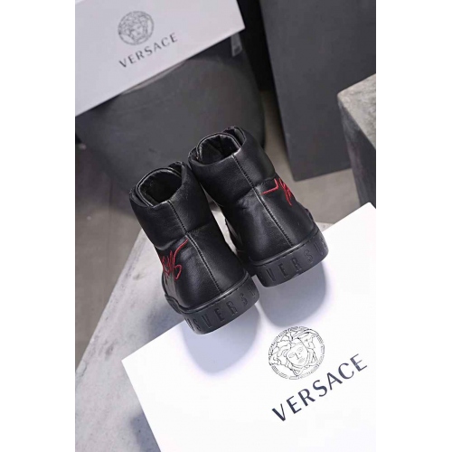 Cheap Versace High Tops Shoes For Men #448612 Replica Wholesale [$98.00 USD] [ITEM#448612] on Replica Versace High Tops Shoes