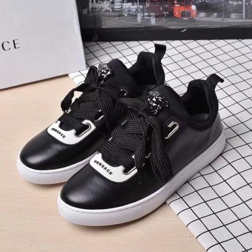 Cheap Versace Casual Shoes For Women #449056 Replica Wholesale [$82.00 USD] [ITEM#449056] on Replica Versace Flat Shoes