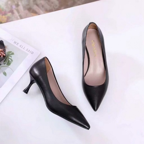 Cheap Prada High Heels Shoes For Women #455239 Replica Wholesale [$73.00 USD] [ITEM#455239] on Replica Prada High-heeled Shoes