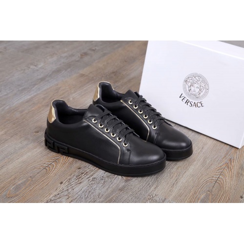 Cheap Versace Casual Shoes For Men #455337 Replica Wholesale [$85.00 USD] [ITEM#455337] on Replica Versace Flat Shoes