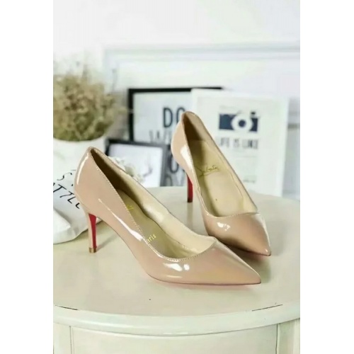 Cheap Christian Louboutin CL High-Heeled Shoes For Women #456573 Replica Wholesale [$80.00 USD] [ITEM#456573] on Replica Christian Louboutin High-heeled shoes