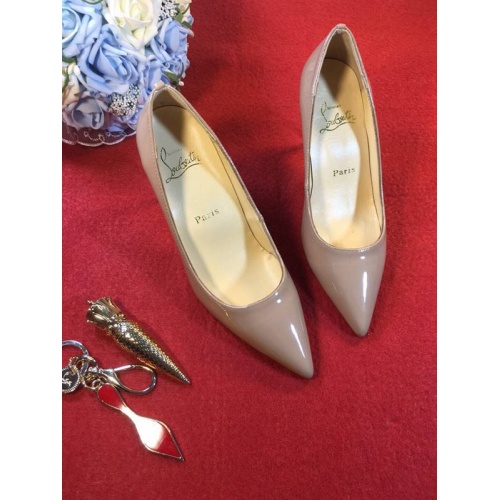 Cheap Christian Louboutin CL High-Heeled Shoes For Women #456584 Replica Wholesale [$82.00 USD] [ITEM#456584] on Replica Christian Louboutin High-heeled shoes