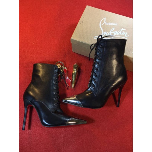 Cheap Christian Louboutin CL Boots For Women #456611 Replica Wholesale [$95.00 USD] [ITEM#456611] on Replica Christian Louboutin Boots