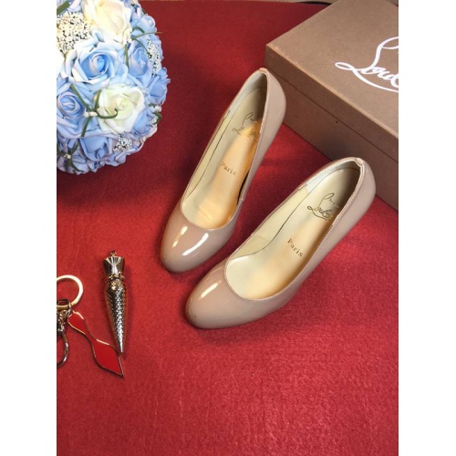 Cheap Christian Louboutin CL High-Heeled Shoes For Women #456634 Replica Wholesale [$75.00 USD] [ITEM#456634] on Replica Christian Louboutin High-heeled shoes