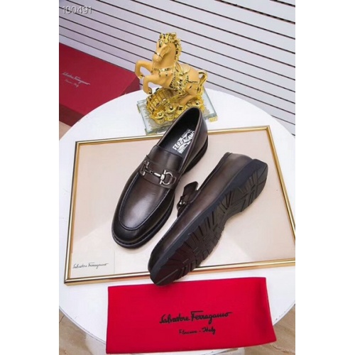 Cheap Salvatore Ferragamo SF Leather Shoes For Men #458733 Replica Wholesale [$98.00 USD] [ITEM#458733] on Replica Salvatore Ferragamo Leather Shoes