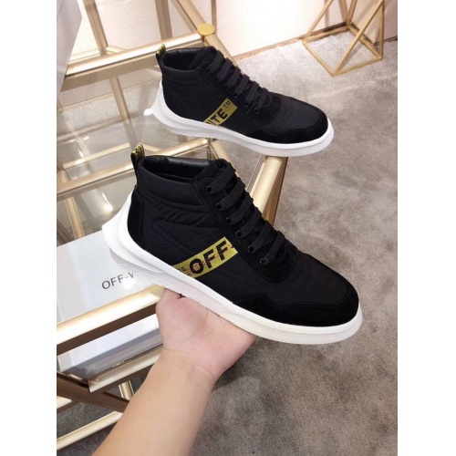 Cheap Off-White High Tops Shoes For Men #458745 Replica Wholesale [$93.00 USD] [ITEM#458745] on Replica OFF-White Shoes