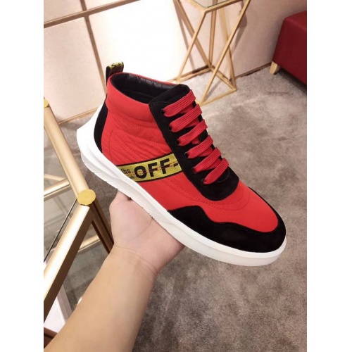Cheap Off-White High Tops Shoes For Men #458746 Replica Wholesale [$93.00 USD] [ITEM#458746] on Replica OFF-White Shoes