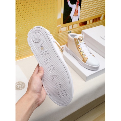 Cheap Versace High Tops Shoes For Men #462261 Replica Wholesale [$82.00 USD] [ITEM#462261] on Replica Versace High Tops Shoes