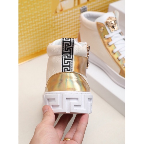 Cheap Versace High Tops Shoes For Men #462261 Replica Wholesale [$82.00 USD] [ITEM#462261] on Replica Versace High Tops Shoes