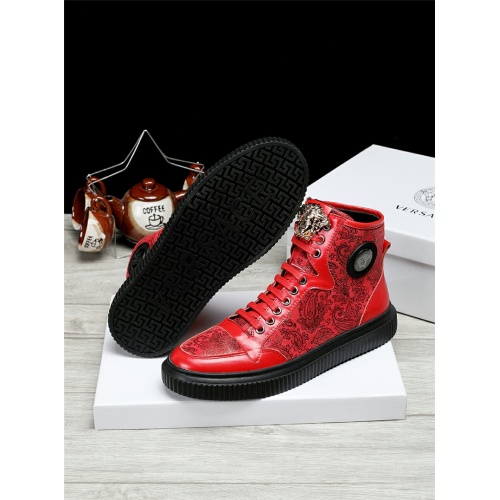 Cheap Versace High Tops Shoes For Men #462292 Replica Wholesale [$80.00 USD] [ITEM#462292] on Replica Versace High Tops Shoes