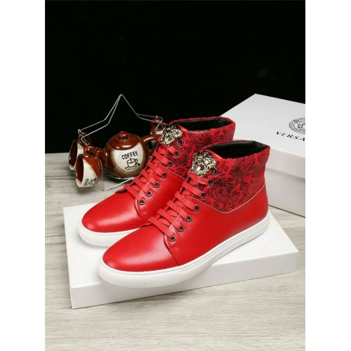 Cheap Versace High Tops Shoes For Men #462300 Replica Wholesale [$80.00 USD] [ITEM#462300] on Replica Versace High Tops Shoes