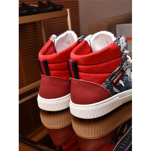 Cheap Prada High Tops Shoes For Men #463612 Replica Wholesale [$82.00 USD] [ITEM#463612] on Replica Prada High Top Shoes