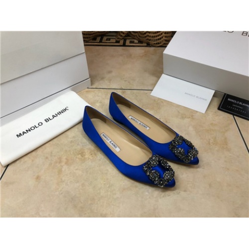 Cheap Manolo Blahnik Flat Shoes For Women #463737 Replica Wholesale [$75.00 USD] [ITEM#463737] on Replica Manolo Blahnik Flat Shoes