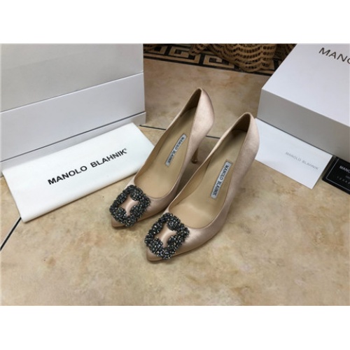 Cheap Manolo Blahnik High-Heeled Shoes For Women #463738 Replica Wholesale [$75.00 USD] [ITEM#463738] on Replica Manolo Blahnik High-Heeled Shoes