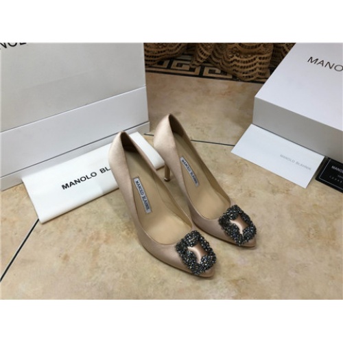 Cheap Manolo Blahnik High-Heeled Shoes For Women #463738 Replica Wholesale [$75.00 USD] [ITEM#463738] on Replica Manolo Blahnik High-Heeled Shoes