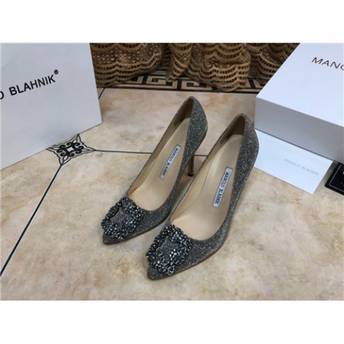 Cheap Manolo Blahnik High-Heeled Shoes For Women #463744 Replica Wholesale [$75.00 USD] [ITEM#463744] on Replica Manolo Blahnik High-Heeled Shoes