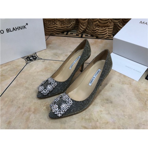 Cheap Manolo Blahnik High-Heeled Shoes For Women #463745 Replica Wholesale [$75.00 USD] [ITEM#463745] on Replica Manolo Blahnik High-Heeled Shoes