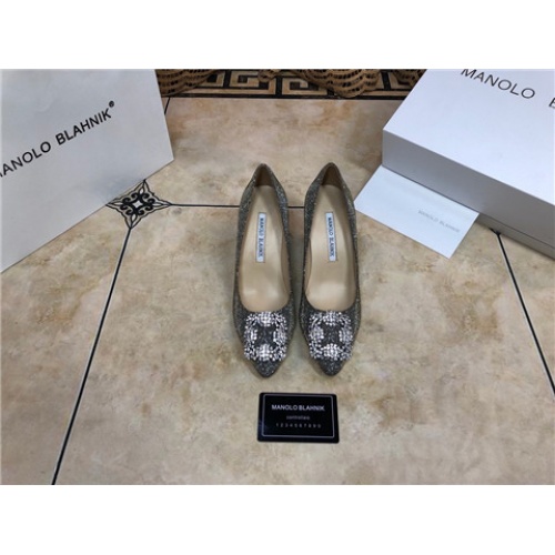 Cheap Manolo Blahnik High-Heeled Shoes For Women #463745 Replica Wholesale [$75.00 USD] [ITEM#463745] on Replica Manolo Blahnik High-Heeled Shoes
