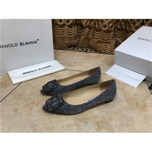 Cheap Manolo Blahnik Flat Shoes For Women #463749 Replica Wholesale [$75.00 USD] [ITEM#463749] on Replica Manolo Blahnik Flat Shoes
