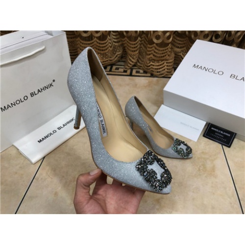 Cheap Manolo Blahnik High-Heeled Shoes For Women #463750 Replica Wholesale [$75.00 USD] [ITEM#463750] on Replica Manolo Blahnik High-Heeled Shoes